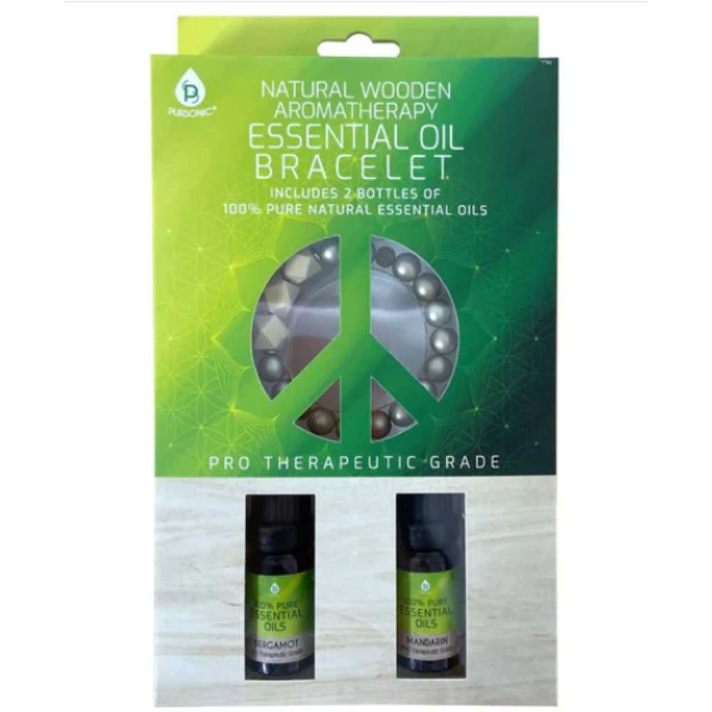 Pursonic Natural Aromatherapy Essential Oil Lava Stone Bracelet